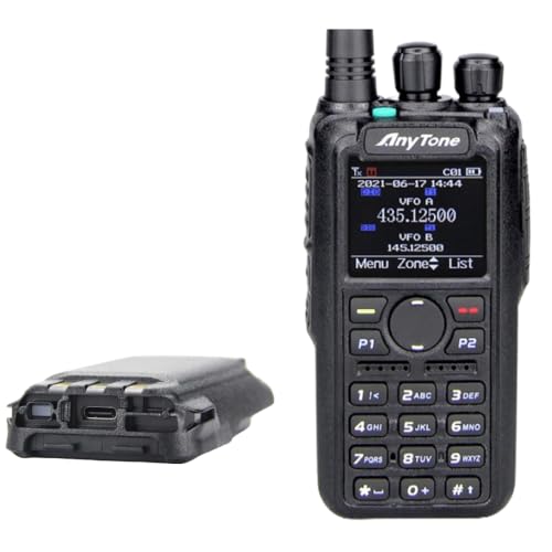 Anytone AT-D878UVII Dual-Band VHF/UHF DMR Handheld - Commercial Model with GPS, APRS TX, and USB Type-C Battery.