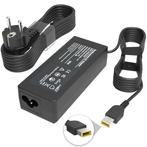 LIUDLIAE 65W Ladekabel Laptop Kompatibel mit Lenovo Thinkpad T470 T460 T460S T440 T440S T450S T560 E450 E550 E560 L560 L460 L470 L440 X270 X250 X240 G50 Yoga 2 11 11S 13 Quadratische Spitze Ladegerät