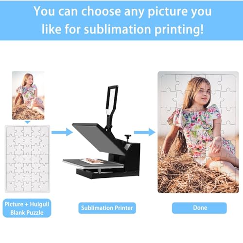 Huiguli Puzzle Selber Gestahlten, 8 Stück Puzzles mit Rahmen, 35 Teile Mini,Personalisiertes Puzzle für zum Malen(10 * 15cm)