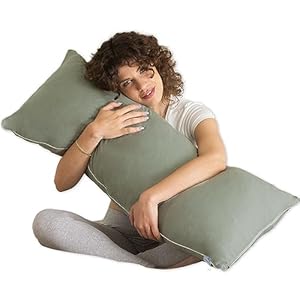 Pharmedoc Body Pillow, Pregnancy Pillows, Side Sleeper Pillow, Long, Memory Foam Pillow, Sage