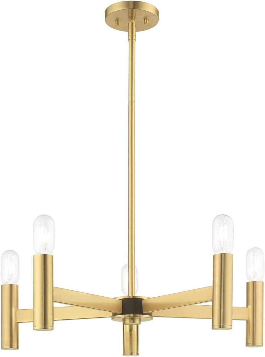 Livex Lighting 5 Lt Satin Brass Chandelier