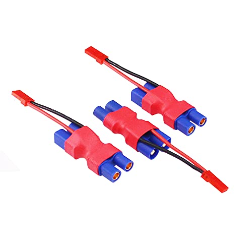 3 conectores EC3 macho a hembra con cable JST 5 cm