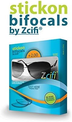 Zcifi Stick-on Bifocals +2.00, 2PK