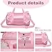 Ckuakiwu Ballet Bag for Girls with Gauze 12x7x7 Inch Ballet Dancer Pattern Bag with Tote & Adjustable Strap Zipper Closure Large Capacity Dance with Name Label, Decoraciones al aire Libre