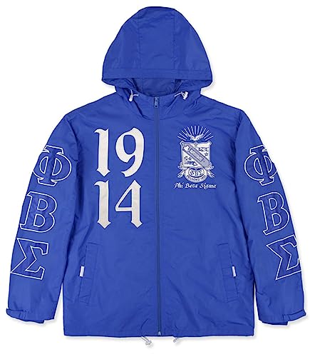 Phi Beta Sigma M8 Windbreaker Jacket Royal Blue