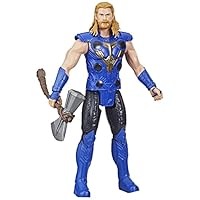 Thor Marvel Avengers Titan Hero Series Toy, 12-Inch-Scale : Love and Thunder Action Figure with Accessory, Toys for Kids Ages 4 and Up