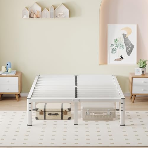 Image of NKZ Full Platform Bed Frame, 18 Inch Metal Bed Frame with Storage Space, No Box Spring Needed, Easy Assembly, Noise Free, 3,500 lbs Heavy Duty Steel Slats Support