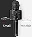 Wireless Bluetooth Karaoke Microphone Portable Handheld Mic Speaker 3-in-1 for All Smartphones Gifts Black