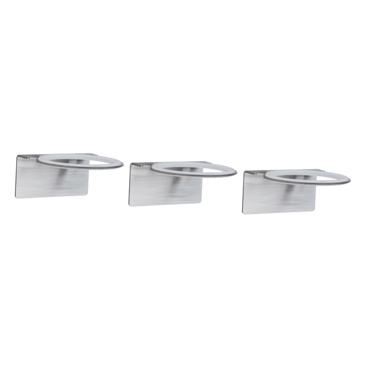 TOPBATHY 3pezzi Asciugacapelli Da Muro Acciaio Inossidabile Supporto Fissaggio Senza Forature Design Elegante Per Bagno e Casa Resistente e Facile Da Installare Portasciugacapelli Duraturo