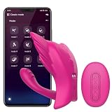 Vibrator Sex Spielzeug für die Frau G Punkt Klitoris Stimulator Butterfly Vibrator mit App Fernbedienung 9 Vibrationsmodi Doppelmotor Tragbarer Dildo Vibratorensets für Frauen LZYLWC
