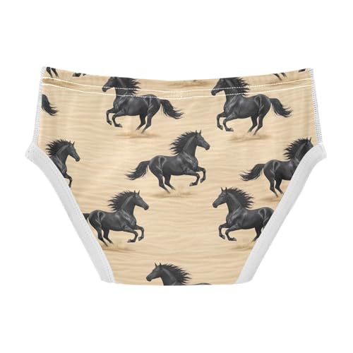 ODAWA Black Horses Kid Underwear Boy, 2T Boy Underwear2