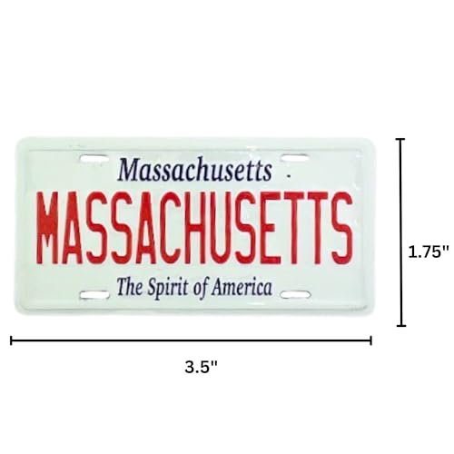 Imán decorativo para nevera con diseño de placa de Massachusetts miniatura 4