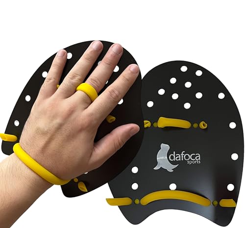 Palmar de Natação Hand Paddle DF4051-M Médio Preto Dafoca Sports
