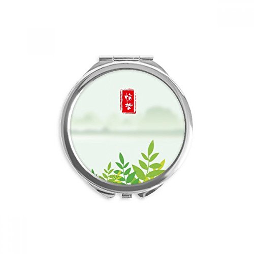 Miroir de poche rond motif insecte 2,6x2,4 pouces pour retouches maquillage