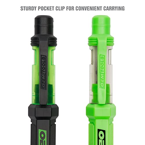 Oemtools 22537 6 Way Pen Screwdrivers 4 Pack, Portable Multipurpose Screwdriver Pen Tool, Double Ended Pocket Pens, Black And Green #TOP5