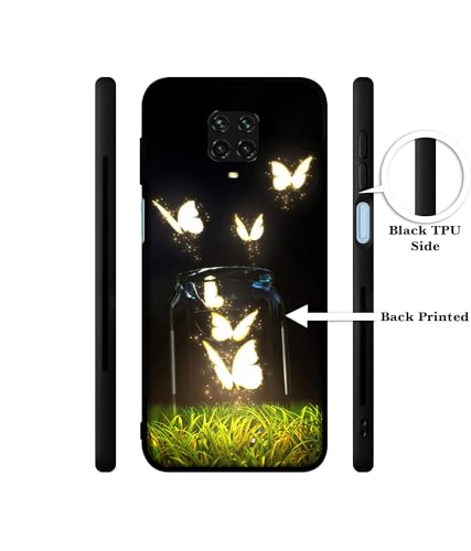 Image of Butterfly Design Premium 2D Printed Metal Back Case Cover for Mi Redmi Note 9 Pro /Note 9 Pro Max /Poco M2 Pro