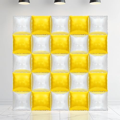 Ballons de fête métalliques 4D dorés et argentés avec fond mural de qualité supérieure