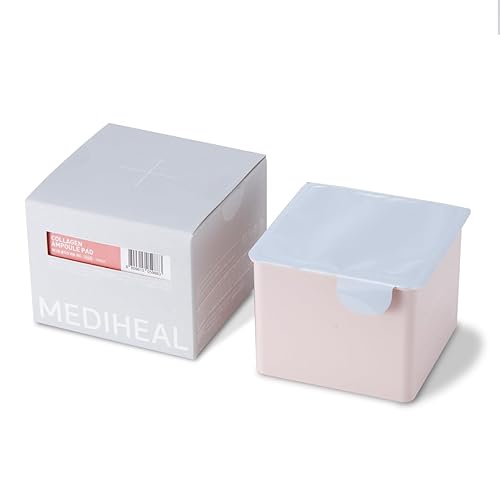 Solo recarga) Mediheal Ampollas de Colágeno en Almohadillas (100 almohadillas) - Almohadillas de algodón para tonificar la piel facial para
