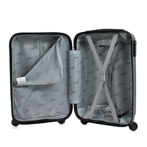 Swiss Move, Mala de Viagem, Londres, De Bordo, Pequena, 4 Rodas - Preta