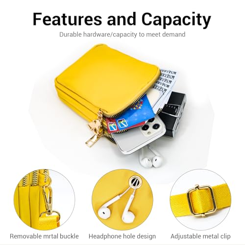 Image of YINHEXI Small Crossbody Bags for Women, Mini Cell Phone Wallet Purse, Shoulder Bag for Women and Men