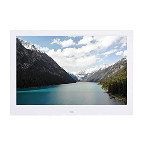 Jdxqbld SDHHG785741 13 Inch Human Body Induction Digital Photo Frame Advertising Display Stand Digital Photo Frame Electronic Album Video Player,White cover