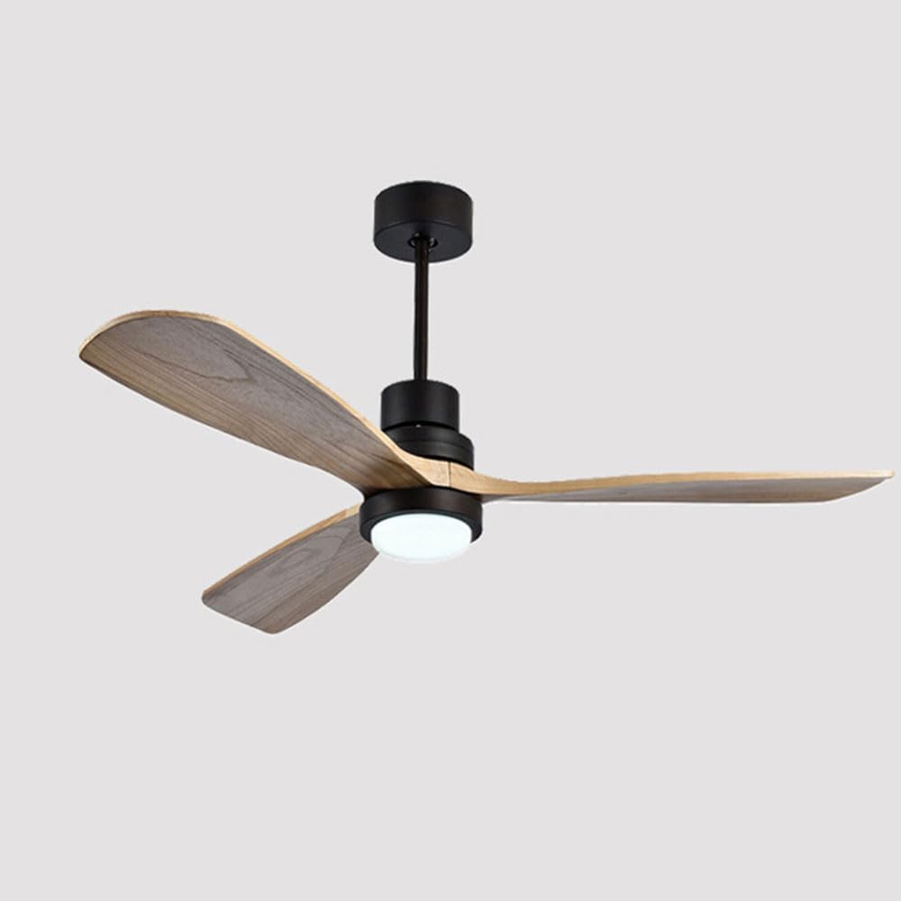 Industrial Ceiling Fan Light Remote 3 Speed Ceiling Fan with Light 20W LED Ceiling Lighting Indoor Quiet Ceiling Fan Light 3 Wood Fan Blades for Living Room Dining Room Bedroom Office