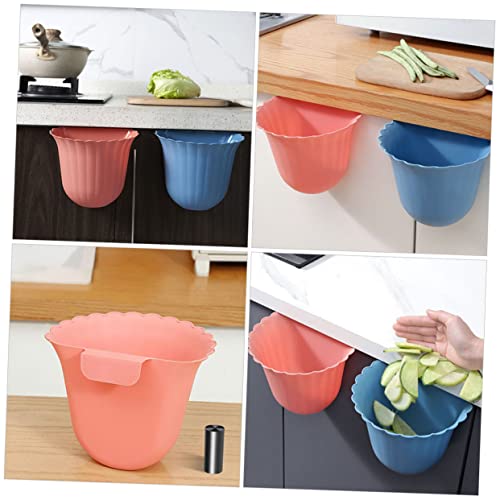 Set de 6 canecas de basura para colgar en pared diseño floral miniatura 2