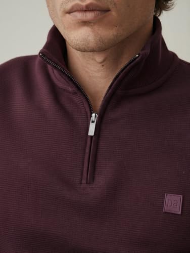 Image of DAMENSCH ReNEWd Soft Ribbed Texture, Strong Durable Fabric, Dyes Ottoman Half-Zip Sweatshirts