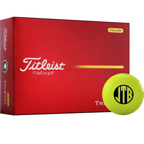 Titleist TruFeel Yellow Monogrammed Golf Balls - 2026 Model