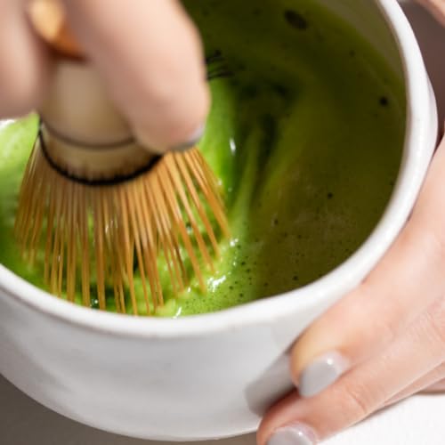 Naoki Matcha Complete Matcha Tea Ceremony Set - Includes: Bamboo Matcha Whisk & Bamboo Tea Scoop, Large Stainless Steel Sifter, Black Stoneware Bowl with Spout by Naoki Matcha - Image 6