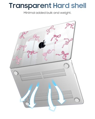 Image of Fintie Case for MacBook Air 13.6 Inch A3449 A3240 A3113 A2681 (2022 2023 2024 2025 2026 Release) - Protective Snap On Hard Shell Cover for MacBook Air 13 Inch M2 M3 M4 M5 Chip (Bow)