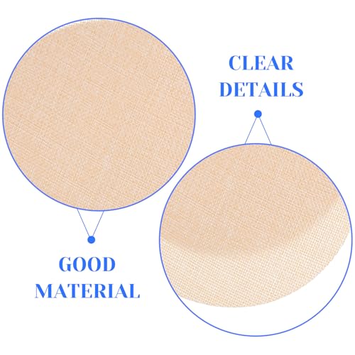 Image of HOMSFOU 2pcs Lampshade Diffuser: 6. 3 Inch Anti-glare Soft Light Diffuser For Ceiling Lamps - Cloth Lampshade with Stickers For Nursery Bedroom Living Room (khaki)