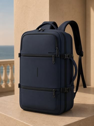 Image of Wesley Luxur 2 Premium Overnighter 50 L Weekender Travel Laptop Backpack, Flight Cabin Approved Carry On with 16 inch Laptop Compartment, Anti Theft business /Travel /Office /College Bag for Men Women