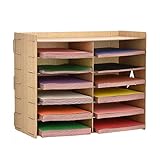 Adiroffice Documentation papier Organiseur Trieur 12 Compartment Wood Grain...