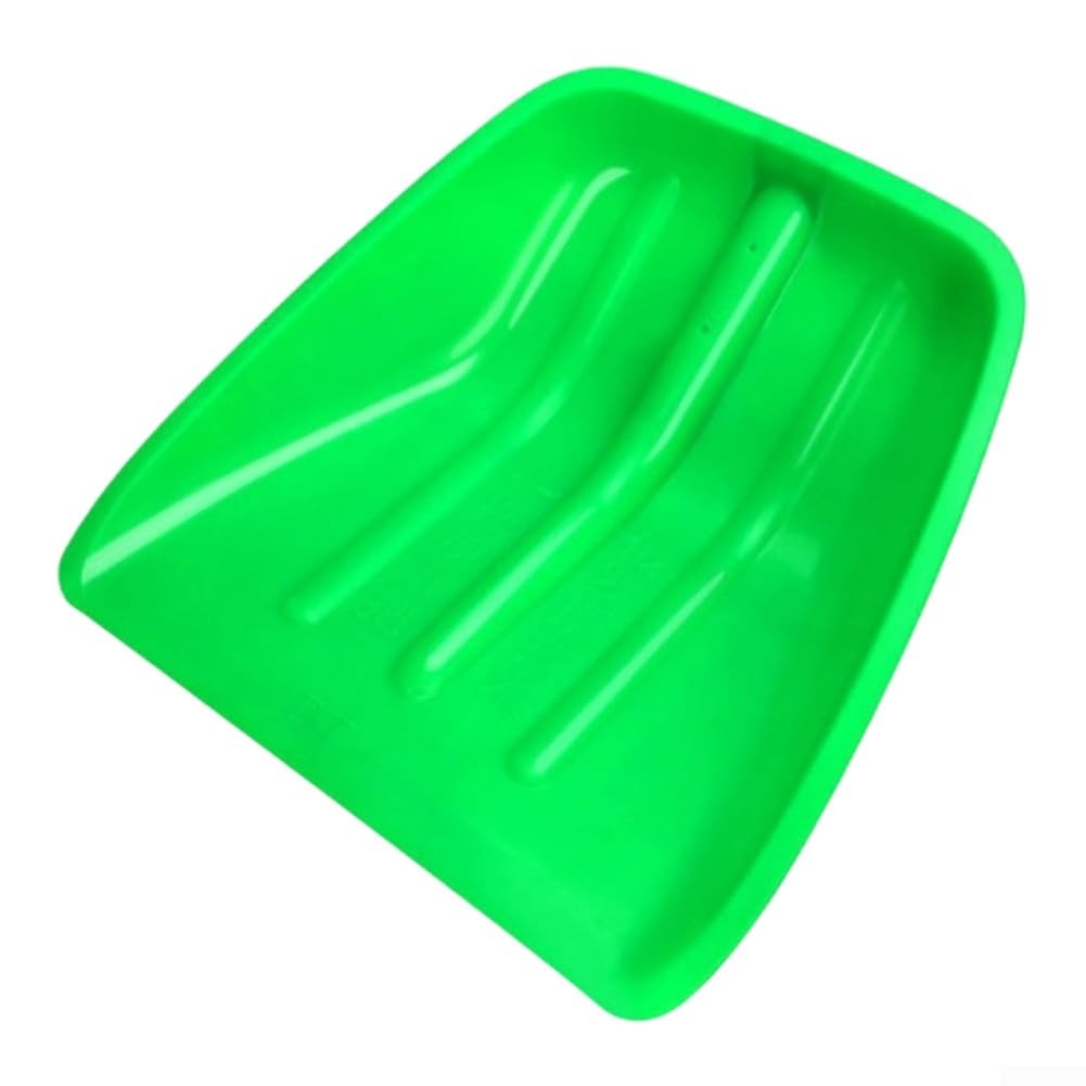Pala leggera in plastica ispessita per la rimozione di neve e ghiaccio con design sicuro con bordi arrotondati, ideale per vialetti, vicoli, pollame e trasporto del suolo in giardino (verde)
