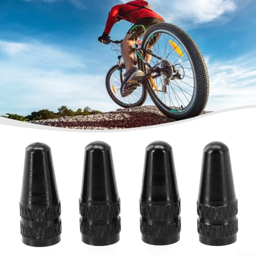 Aluminum Alloy Bicycle Tire Valve (Pack Of 4) Keeps Your Inner Tubes Protected From Dust And Water Damage(black) miniatura 6