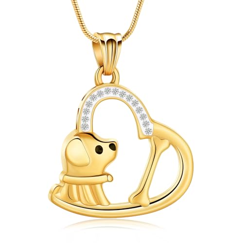 Collier funéraire pour chien en acier inoxydable avec pendentif cœur souvenirs