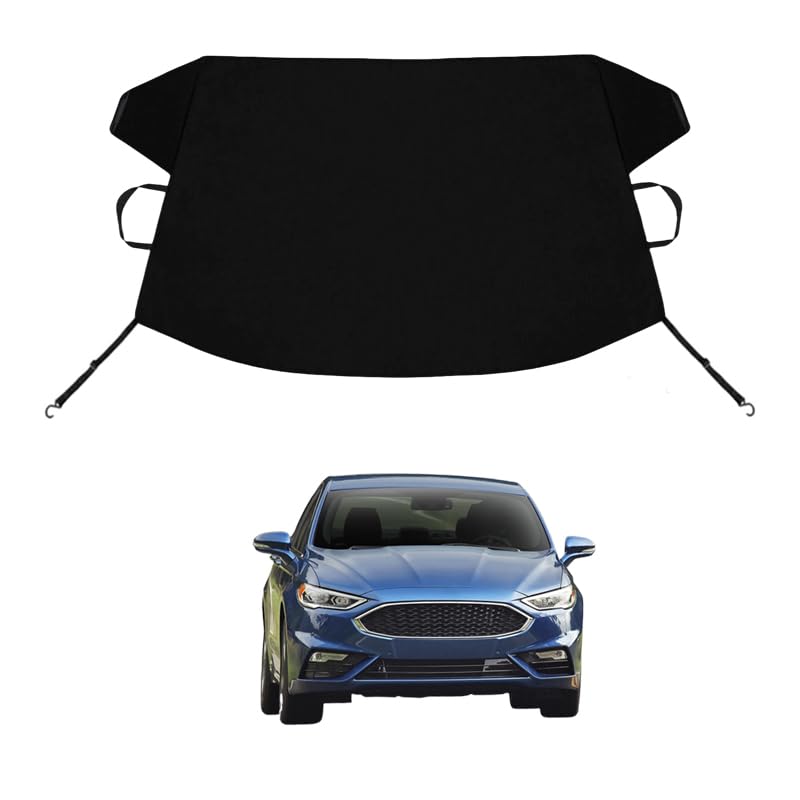 Image of Fusion Custom Windshield Cover for Ice and Snow Fo-rd Fusion Heavy Duty 600D Oxford Fabric Windshield Protector Fit Waterproof Hail Frost Cover Winter Car Accessories