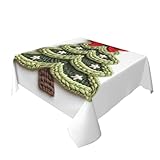 Matériau de qualité supérieure : fabriquée en 100 % fibre de polyester de haute qualité, cette nappe est durable, douce au toucher, infroissable et antidérapante, assurant un ajustement parfait à votre table