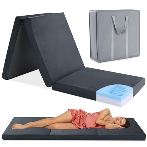 HOMBYS Tri-Fold Memory Foam Camping Mattress 72