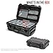 Nanuk 935 Waterproof Hard Case with Lid Organizer, Padded Divider and Wheels (Black) Bundle with Nanuk 225 Waterproof Hard Case (Black) (2 Items)