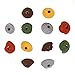 Atomik Rock Climbing Holds Set of 12 Mini Bolt-On Jugs in Assorted Earth Tones