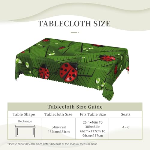 Nappe lavable feuilles et coccinelles pour protéger table des taches - 7