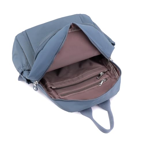 Image of Tanweibago Mini Nylon Women Backpacks,11L Small Ladies backpacks Casual Lightweight Women Shopping Travel Daypack (Stone Blue)