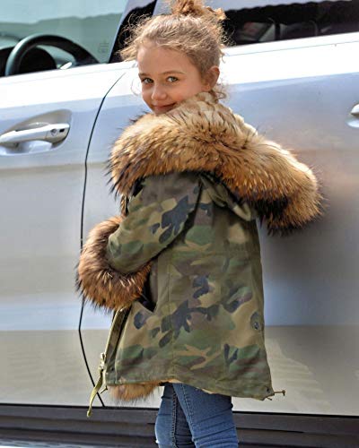 Aofur Kids Boys Fashion Hooded Fur Coat Fleece Lining Jacket Outdoor Trench Parka Warm Thick Winter Anorak Outwear2