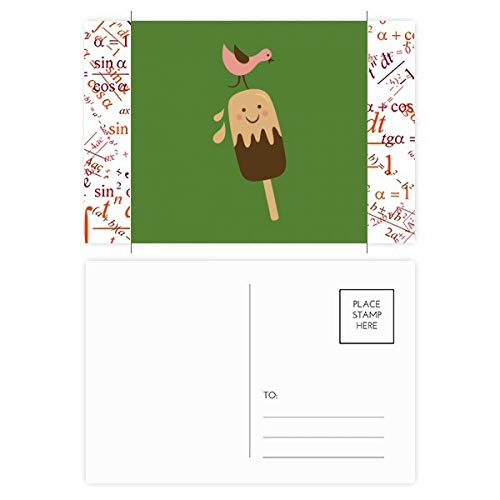 Cartes postales visage souriant chocolat et glace | Lot de 20 pièces