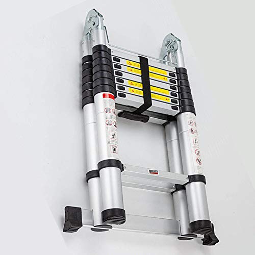 Heavy Duty Telescoping Ladder 16.5 Feet Aluminum A-Frame Folding Steps 330 Pound Load Capacity Diy Building Supplies For Home Outdoor Office #TOP7