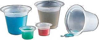 Globe Scientific 3605 Polystyrene Disposable Four Pour Spout Beakers, 150mL Capacity, Pack of 100