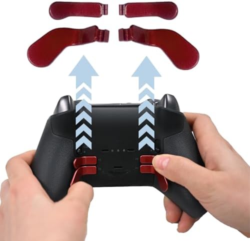 9 in1 Metal Thumbsticks Accessories for Xbox Elite Controller Series 2 Core, Replacement Paddles Parts Repair Kit for Elite Series 2 Core Controller with 4 Swap Joystick, 4 Paddles,1 D-Pads(Red) — 사진 3