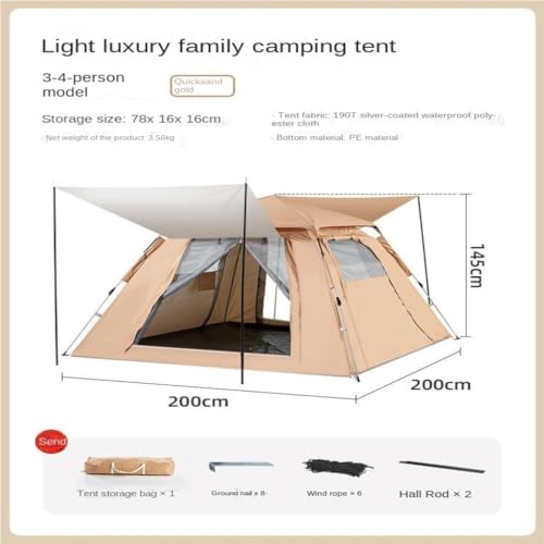 Carpa Outdoor portátil automática ligera y espaciosa miniatura 2